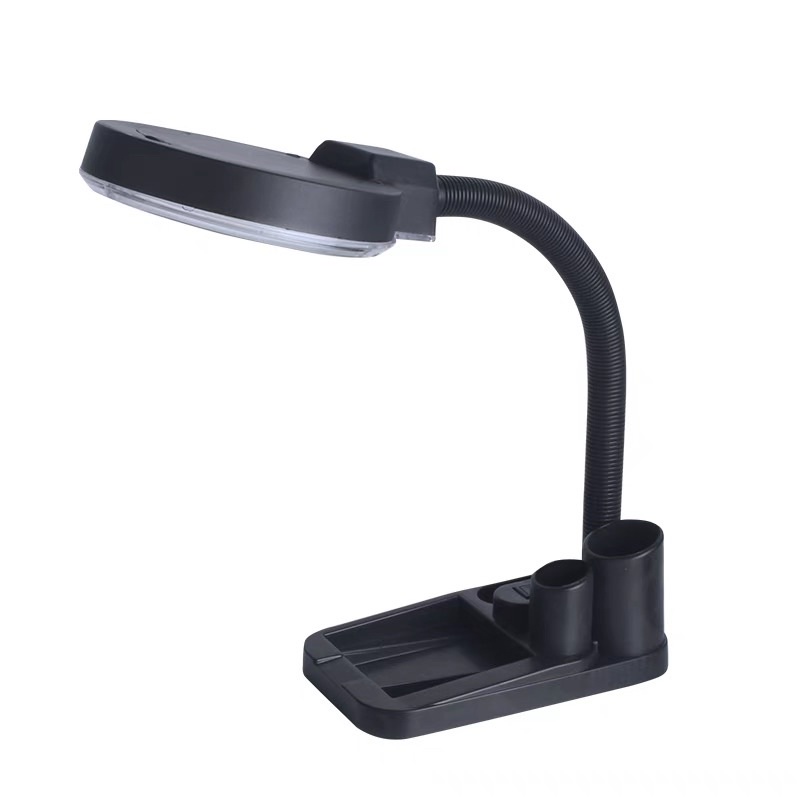 Kính lúp để bàn có đèn LED phóng đại 5X 10X dùng sửa chữa