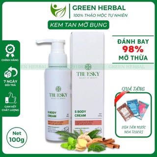 Kem tan mỡ bụng truesky 100gr, kem tan mỡ công nghệ hàn quốc chiết xuất từ quế gừng an toàn hiệu quả - greenherbal