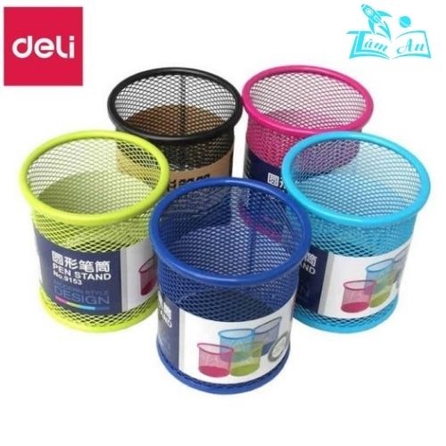 Cắm bút lưới sắt nhiều màu Deli 9153