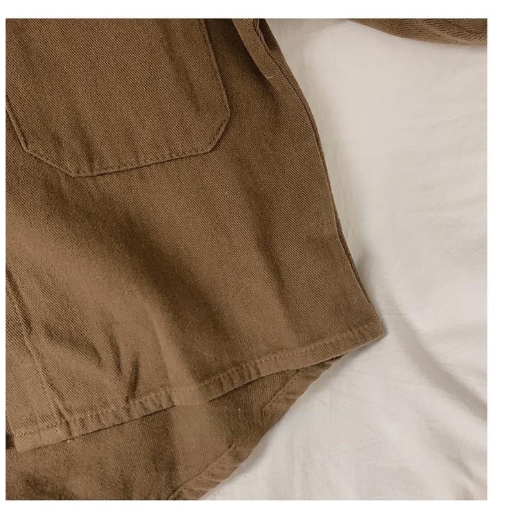 Áo Sơ Mi Cotton Dài Tay Phong Cách Retro Thời Trang Thu Đông Dành Cho Trẻ