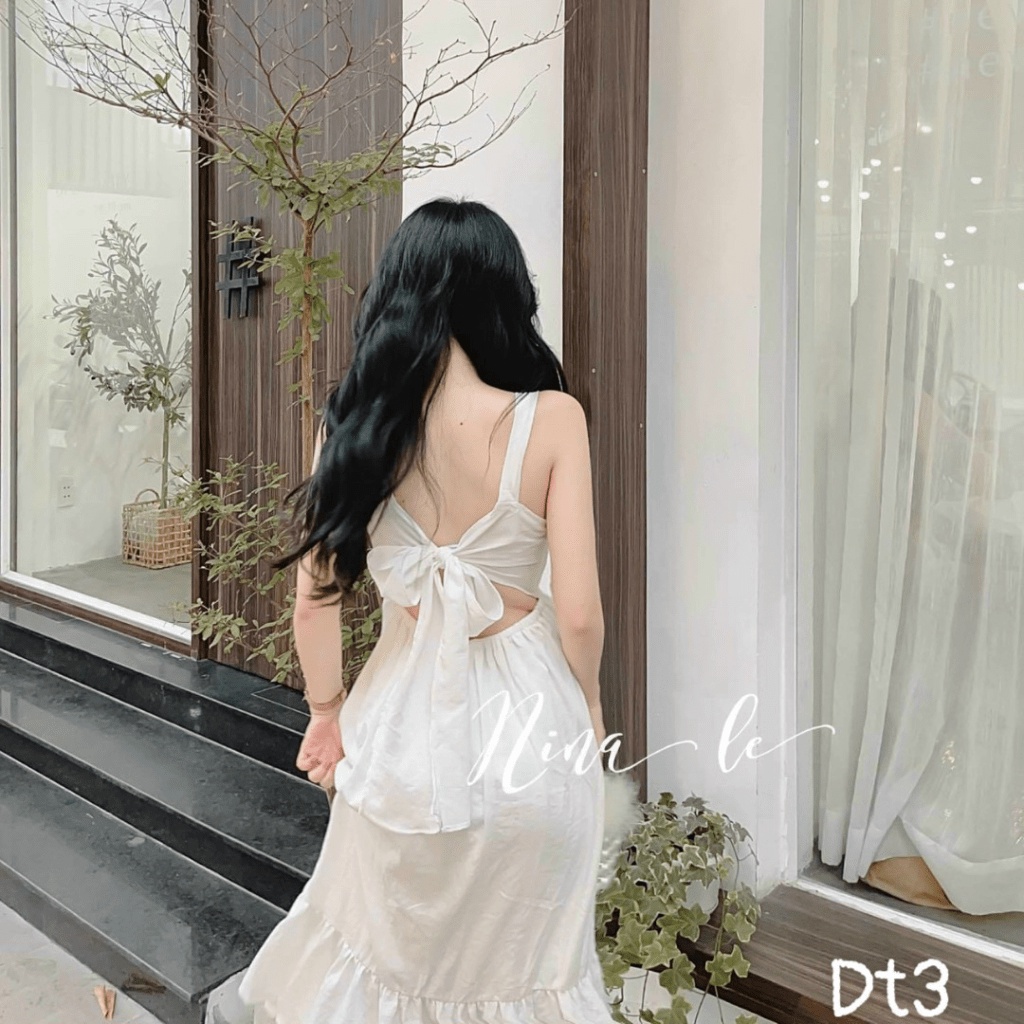 (MẪU MỚI) ĐẦM SUÔNG LỤA TẦNG HAI DÂY BẢN TO DUYÊN DÁNG XINH XẮN HÀNG THIẾT KẾ CAO CẤP HHP FASHION