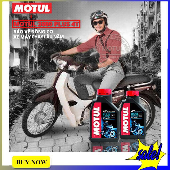 Nhớt xe số Motul 3000 plus 4t 20w50 hàng chính hãng cho xe Exciter Winner Winner X Sirius Wave Dream