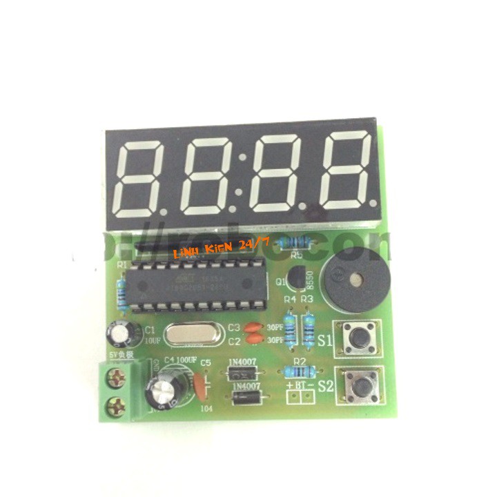 Module Đồng Hồ LCD 7 Thanh DIY Tự Ráp