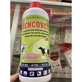 Bencovet (1lít) Dung dịch sát trùng chuồng trại, phòng chống dịch cúm gia cầm và các dịch bệnh khác