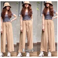 QUẦN ỐNG RỘNG THỜI TRANG NỮ, CHẤT LIỆU VẢI ĐŨI, DÀY DẶN, THOÁNG MÁT, NHIỀU MÀU,TỪ 40-60KG