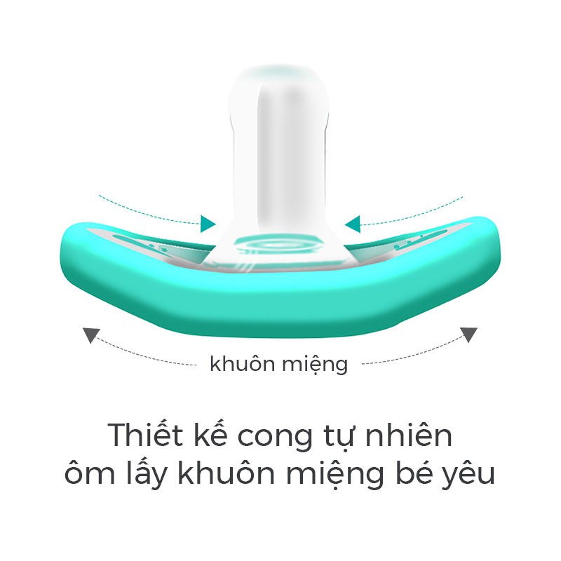 Set 2 Núm ti giả Nanobebe silicon không chưa BPA an toàn cho bé phát triển răng miệng