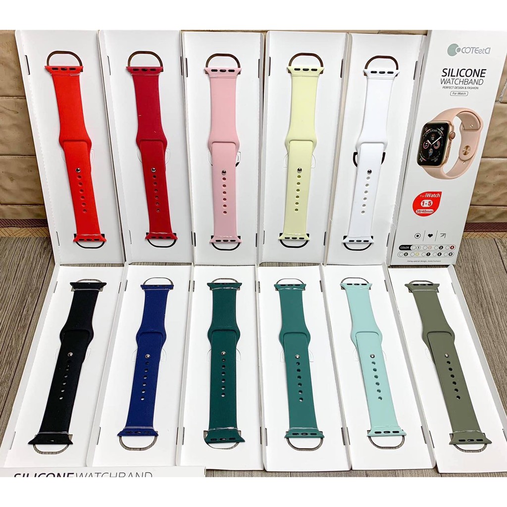 Dây đeo đồng hồ  AW [ A.p.p.l.e Watch ] (Series 1 2 3 4 5 ) size 38 40 42 44 mm chính hãng COTEETCI