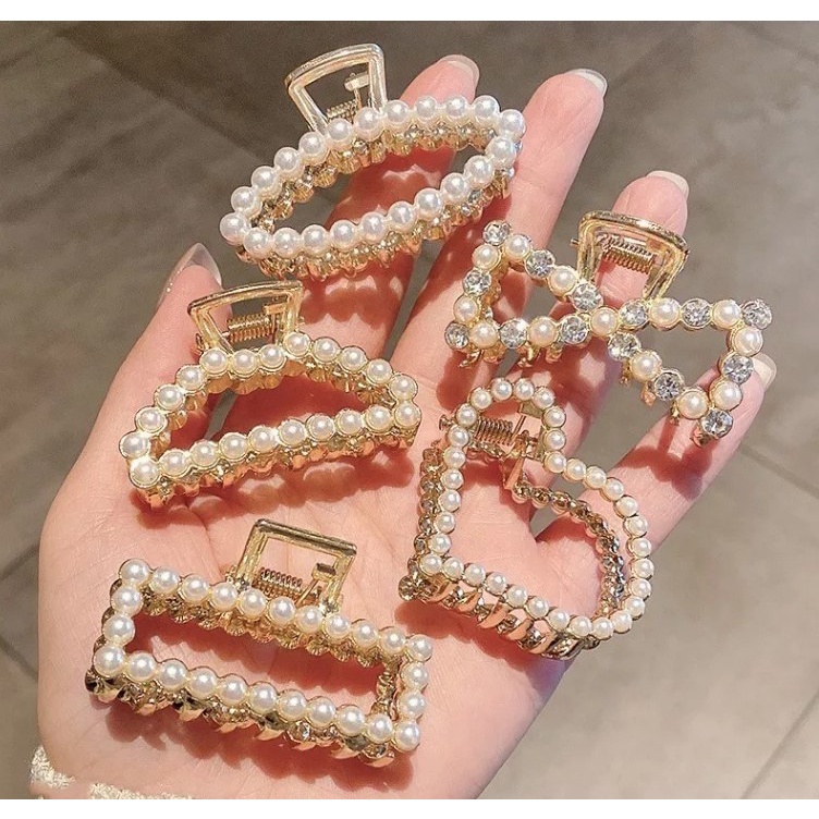 Kẹp tóc đính hạt sang trọng size mini, Phụ kiện thời trang tóc KT040 - FilibraStyle