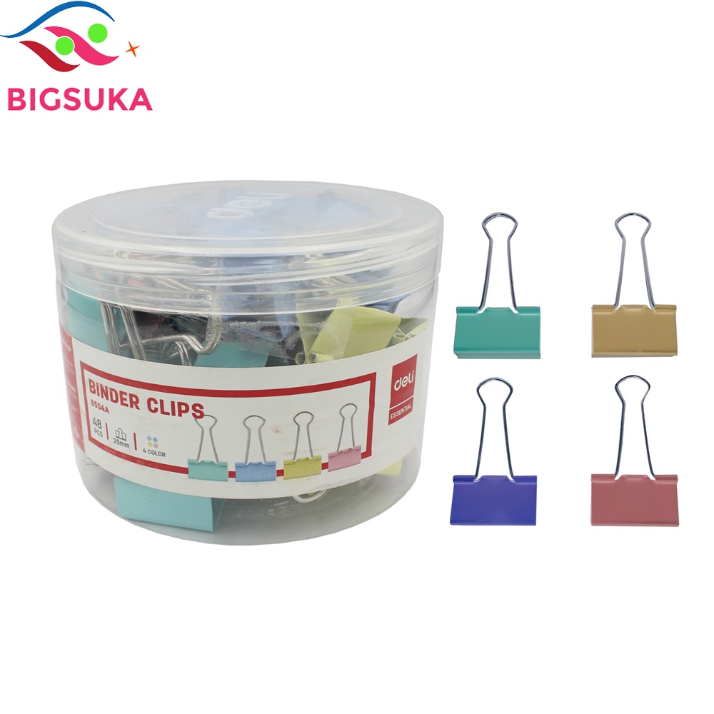 Kẹp bướm DELI nhiều màu kim loại nhỏ mini cute để bàn BIGSUKA