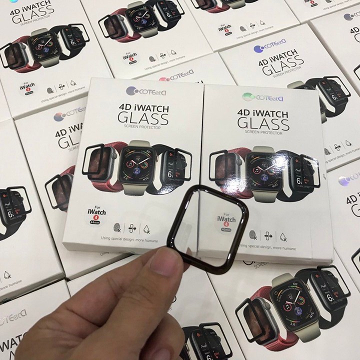 Kính cường lực cho iWatch Series 7 size 41mm - 45mm chính hãng Coteetci bản cao cấp