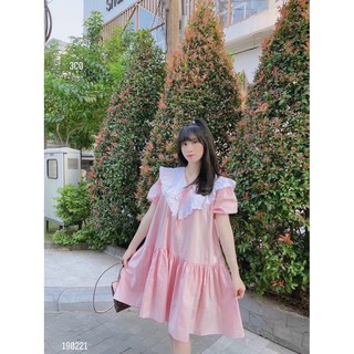 ĐẦM BABYDOLL CỔ BÈO NƠ