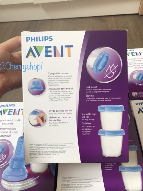 Cốc trữ sữa  Philips Avent 180ml