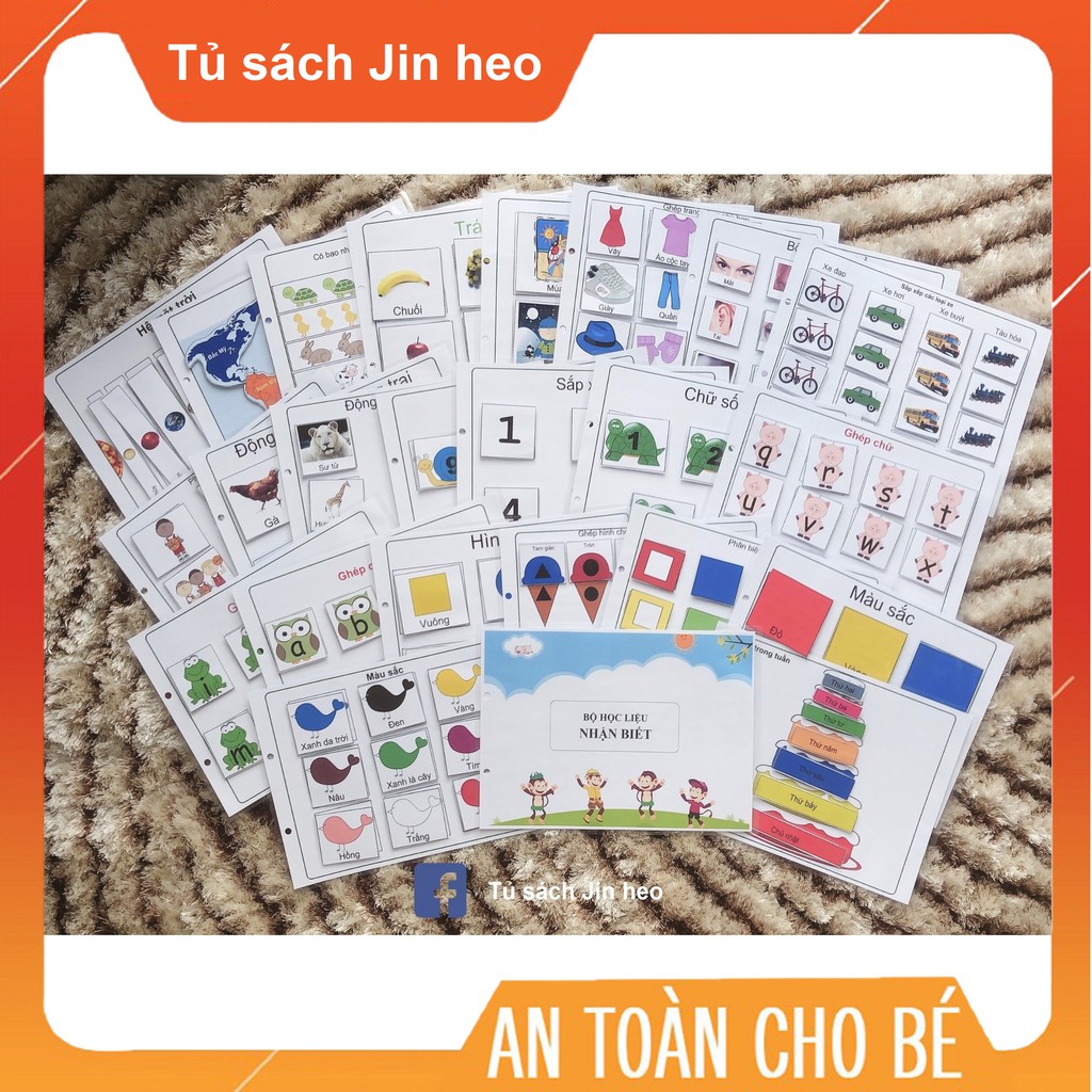 [HỌC LIỆU cho bé] NHẬN BIẾT - học liệu bóc bán