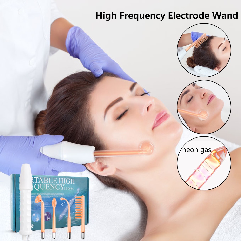 Thiết Bị Điện Cực 4 Trong 1 Với Ống Thủy Tinh Loại Bỏ Mụn Trứng Cá