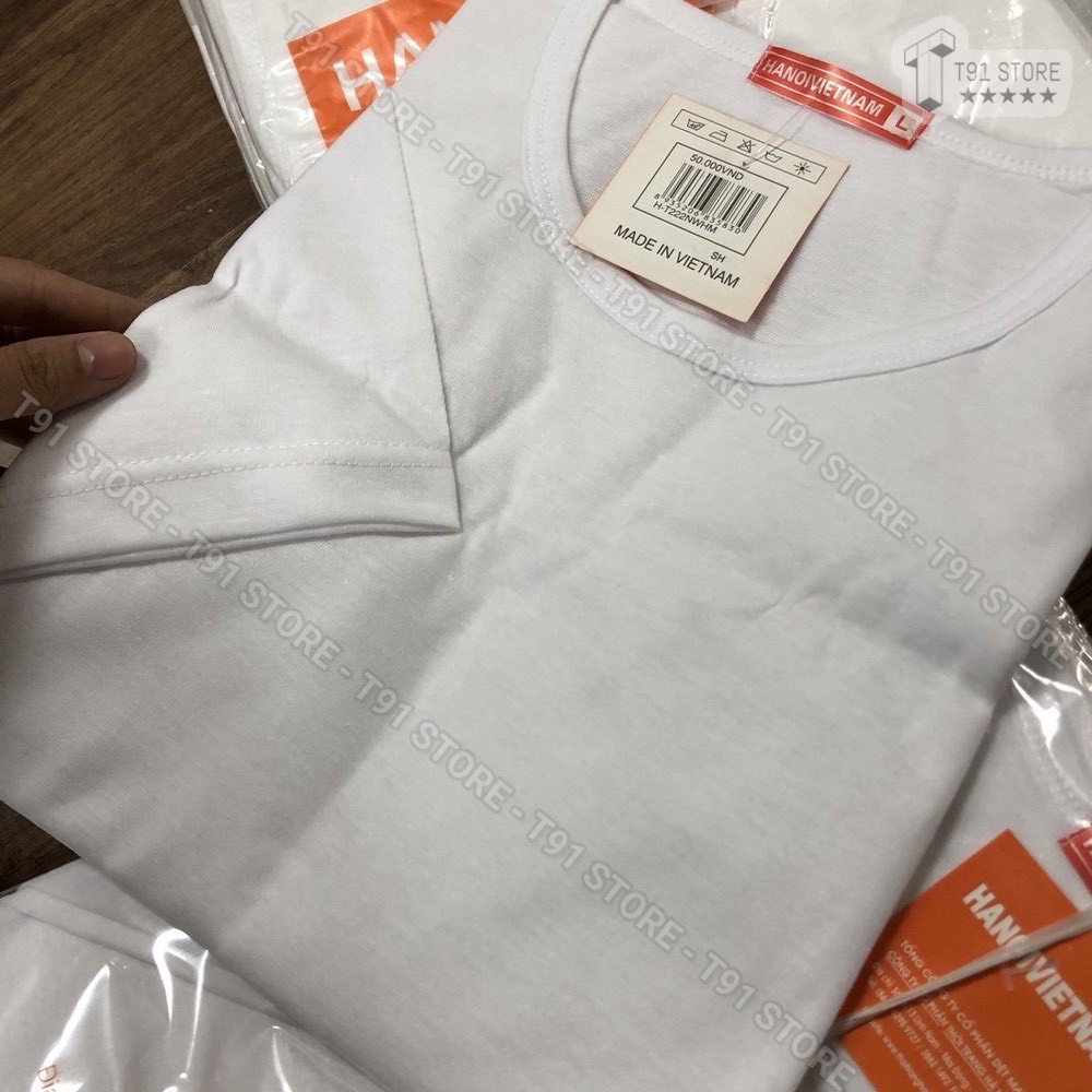 Áo cộc tay chất liệu cotton, thoáng mát, thấm hút mồ hồi tốt - Áo lót cho nam màu trắng mặc ở nhà, đi ngủ