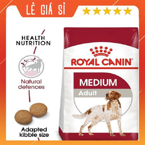 10kg,ROYAL CANIN MEDIUM ADULT Dành cho chó có (cân nặng tối đa từ 11 - 25 kg) và đang trong lứa tuổi Puppy từ 12 tháng