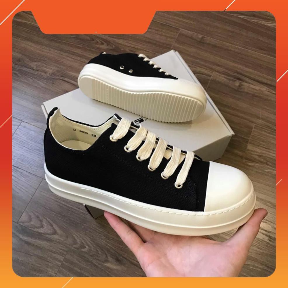 sale [ Sales 11-11] [Hàng Auth] Sale Sốc  GIÀY Sneakers Rick owen Đen Thấp Cổ  giày thể thao sneaker nam nữ . 11.11