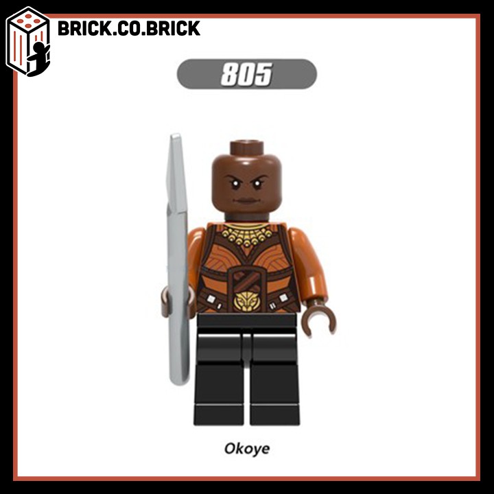 X0184 - Đồ chơi lắp ráp non lego và mô hình minifigure siêu anh hùng hãng phim Marvels,DC- Black Panther,Shuri,Okoye