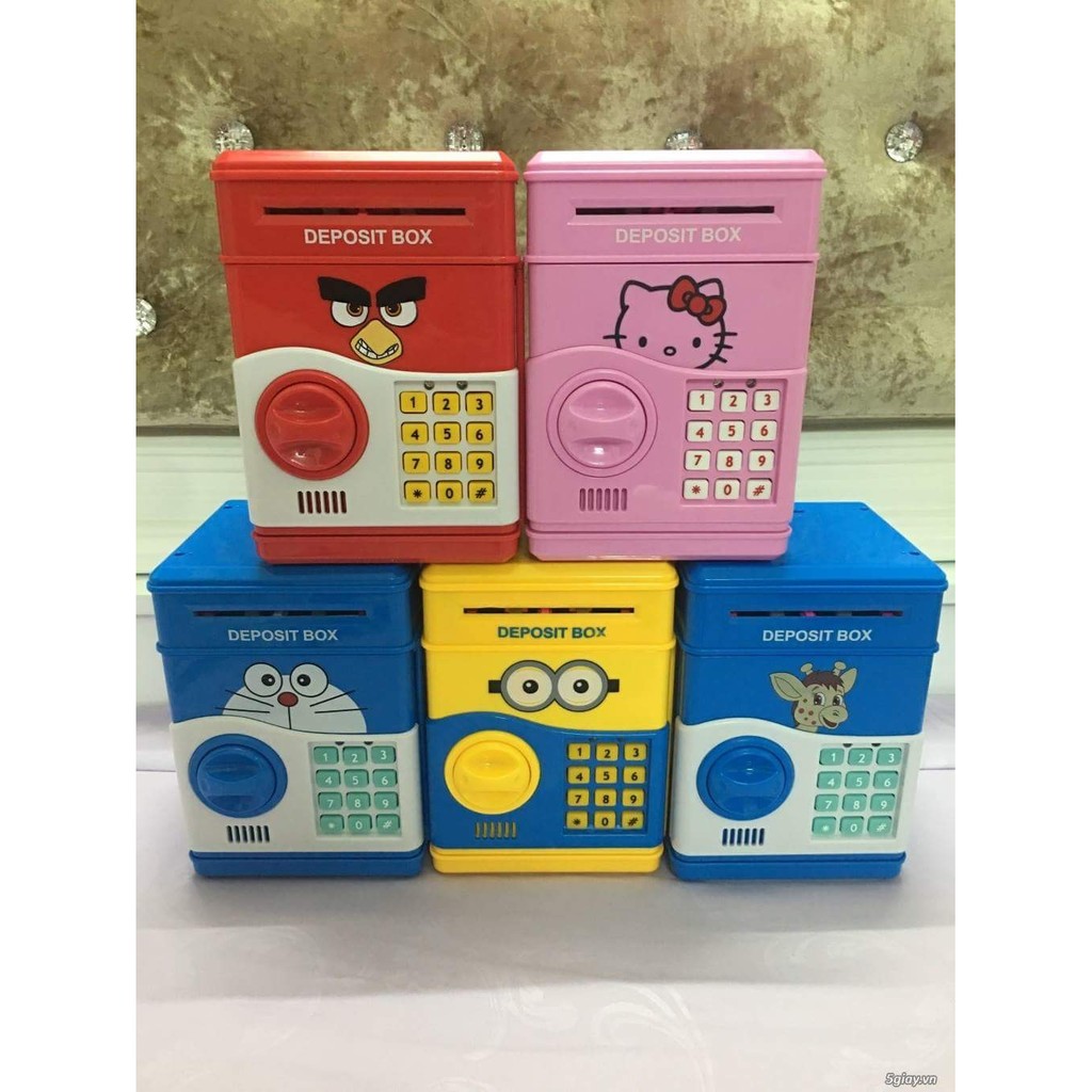 Két đựng tiền mini hình Hello Kitty và Doremon cho các bé