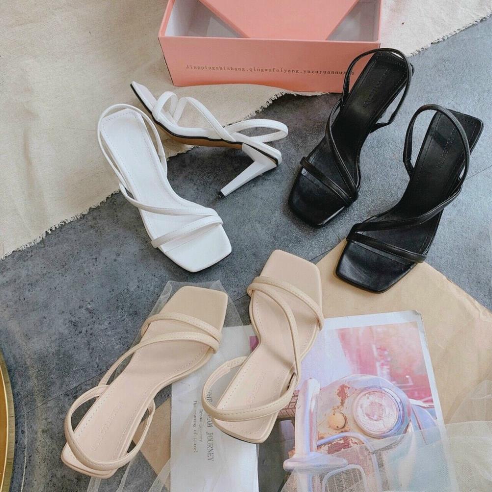Giày sandal 3 dây quai hậu 1 bên chun (Cotay_SD322) DCY
