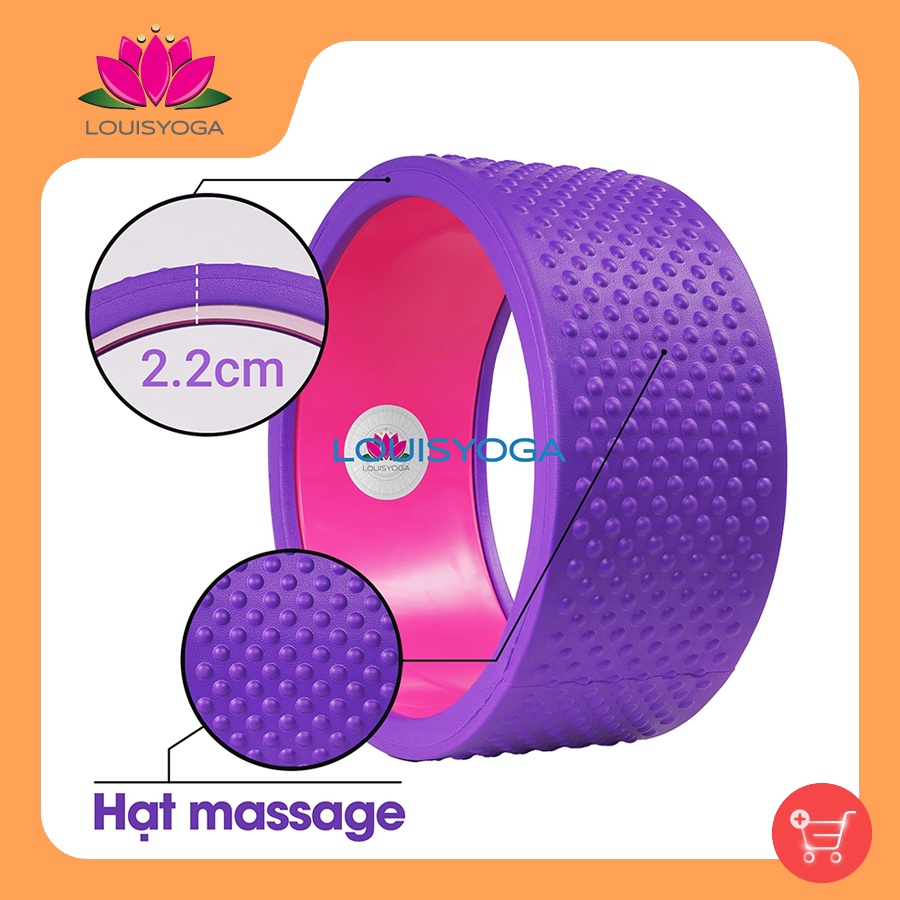 Vòng tập yoga,vòng tập gym gai cao cấp nhiều màu 16*33 cm - Vòng tập yoga thể thao thể hình cao cấp,thư giãn, mở vai