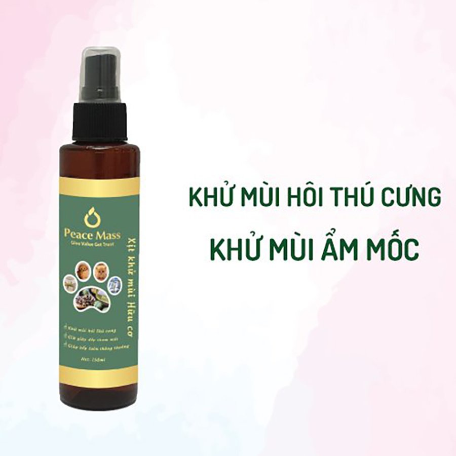 [Khử Mùi Bếp Nấu, Tủ Giầy, Toilet] Xịt Khử Mùi Hữu Cơ Peace Mass 150ml