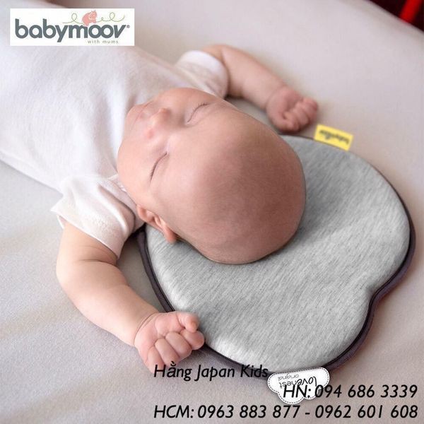 Gối chống bẹt đầu BABYMOOY cho bé từ 0-12M hàng chính hãng