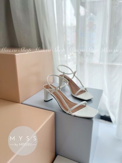 Giày sandal nữ 5cm dây ngang phối dọc dài thời trang MYSS - SD128