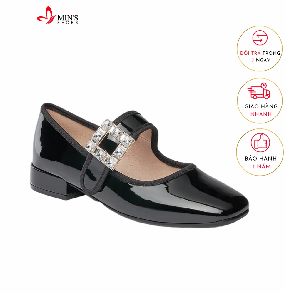 Min's Shoes - Giày Gót Vuông Da Mềm Cao Cấp V234