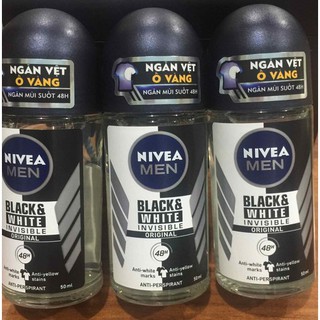 Lăn Khử Mùi Nivea Nam Ngăn Vết Ố Vàng 50ml
