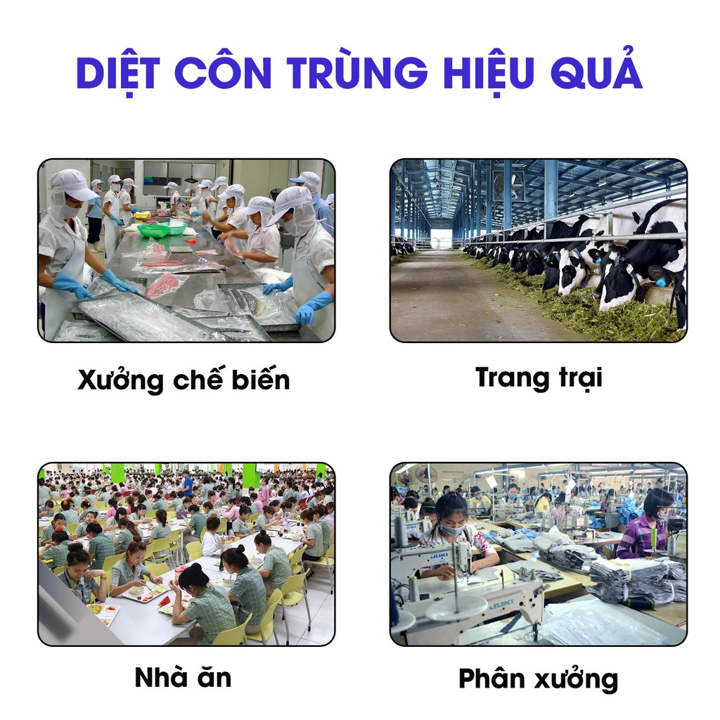 Đèn bắt muỗi và diệt côn trùng RGDAS 40W-phiên bản khung Nhôm cao cấp