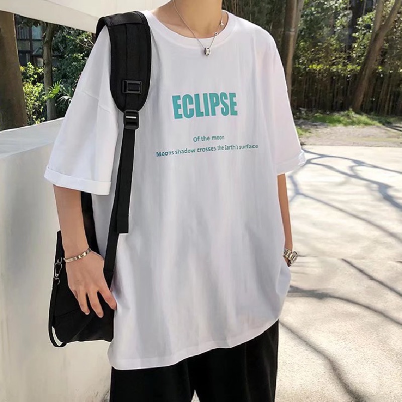 Áo Thun Tay Ngắn Dáng Rộng In Chữ Phong Cách Hip Hop Đường Phố Hàn Quốc Thời Trang Mùa Hè Cho Nam Và Nữ