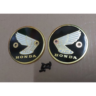 Tem thùng xăng xe Honda 67 1 cặp kèm 4 ốc đẹp