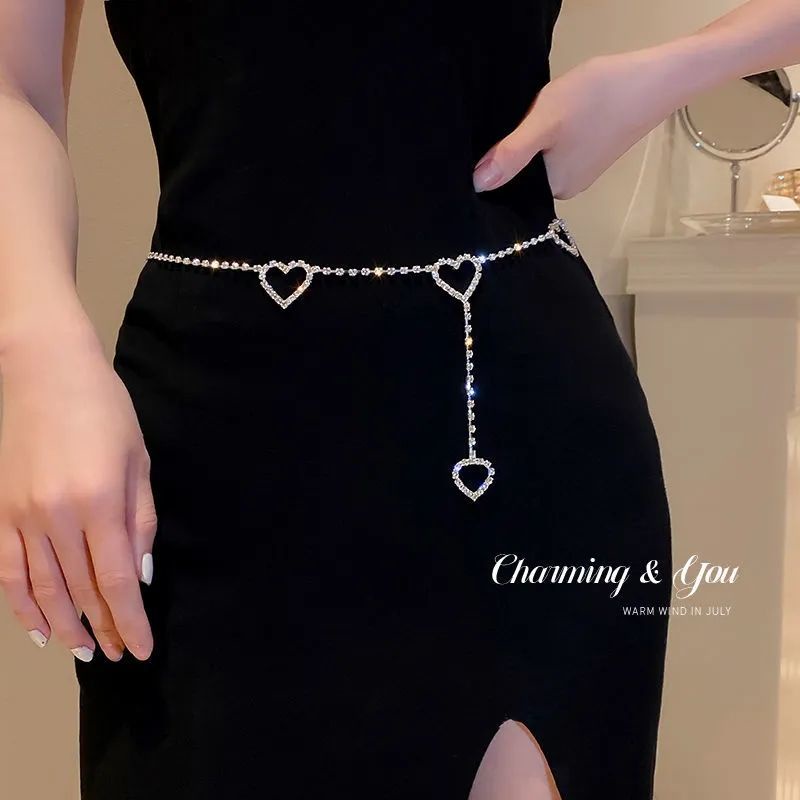 (Bán Sỉ)Dây Xích Đeo Thắt Lưng Phối Váy Jean Đính Đá Thời Trang Dễ Phối Đồ Cho Nữ Thắt Lưng Ngọc Trai Chain Nữ Dây Xích Nữ Dây Nịt