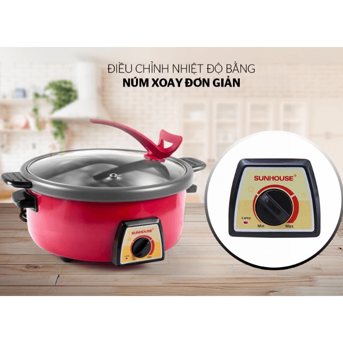 Lẩu điện SUNHOUSE SHD4520 - Hàng Chính Hãng Sunhouse Bảo hành 12 tháng