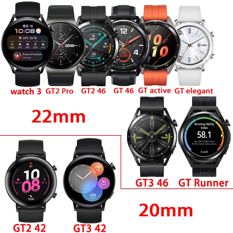 Dây Đeo Silicone Thể Thao Cho Đồng Hồ Thông Minh HUAWEI WATCH GT3 46mm 42mm