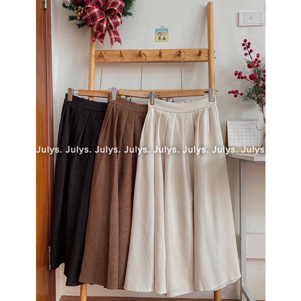 Chân váy xếp li dáng dài vintage mã 22001 (ảnh thật shop chụp kèm video) | BigBuy360 - bigbuy360.vn