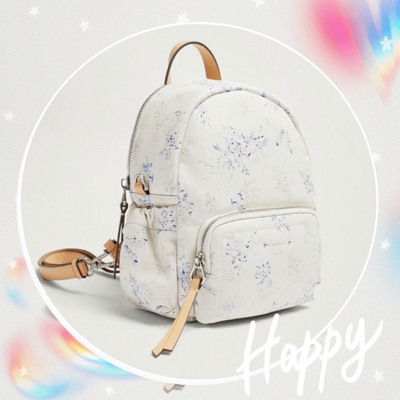TNS-Balo mini hoa tím xanh dễ thương Parfoiz backpack in flower