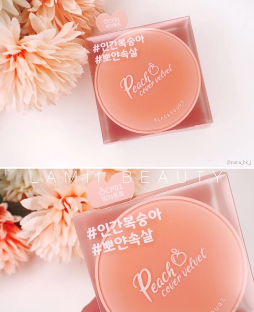 Phấn nước BLACK ROUGE PEACH COVER VELVET CUSHION