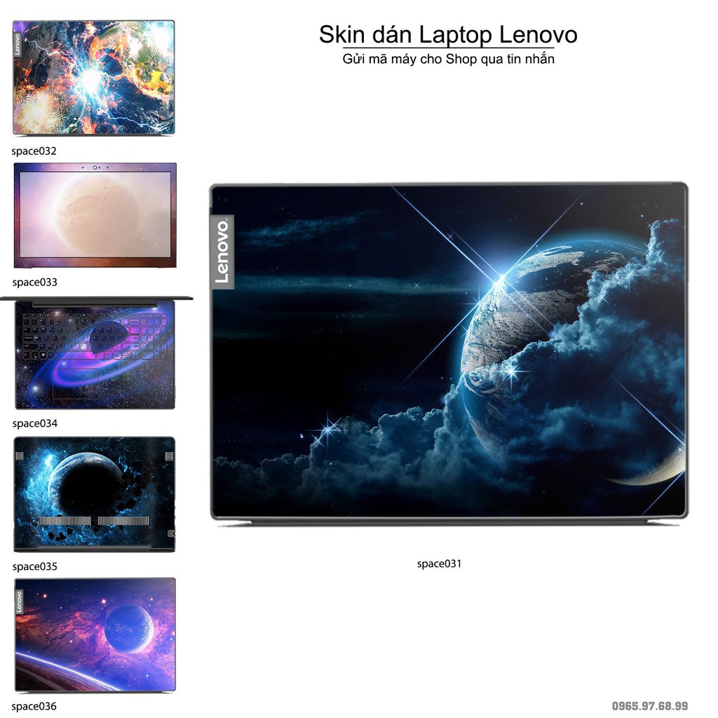 Skin dán Laptop Lenovo in hình không gian nhiều mẫu 6 (inbox mã máy cho Shop)