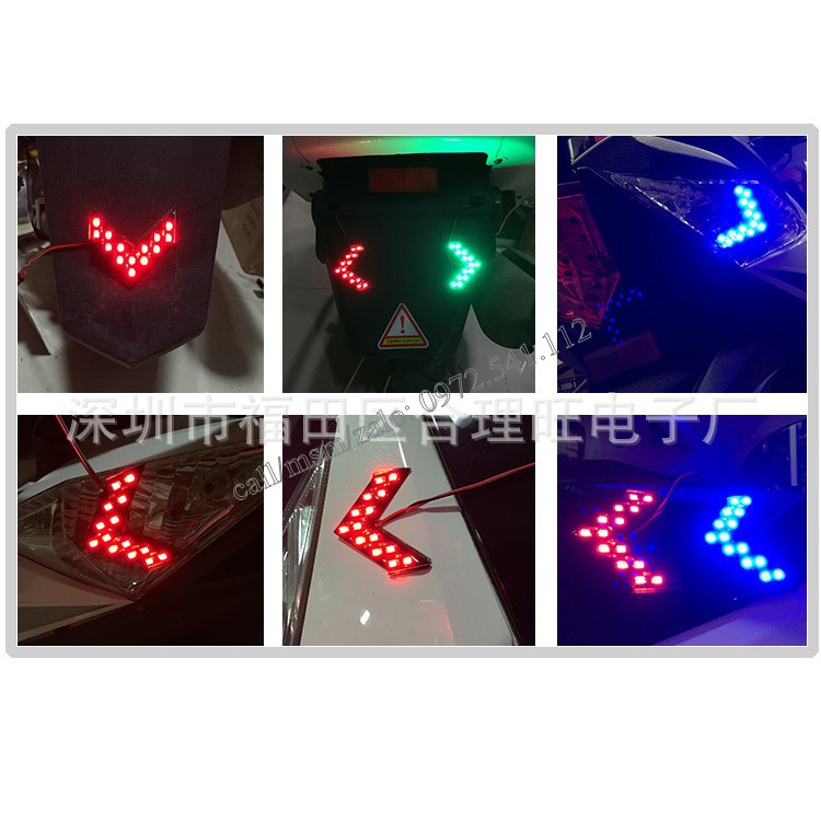 Led gắn gương chiếu hậu,led mũi tên trang trí ô tô xe máy