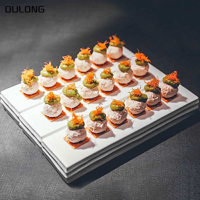 Đĩa Đựng Sushi / Món Tráng Miệng Hình Chữ Nhật Phong Cách Trung Hoa