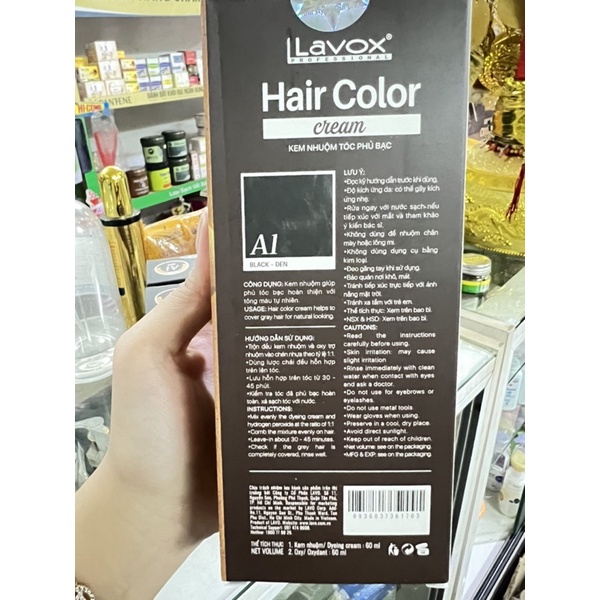 Nhuộm Đen Phủ Bạc Lavox A1