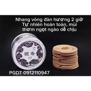 Hương vòng 2 giờ Chiên Đàn Hương trắng (Nhang vòng bé)