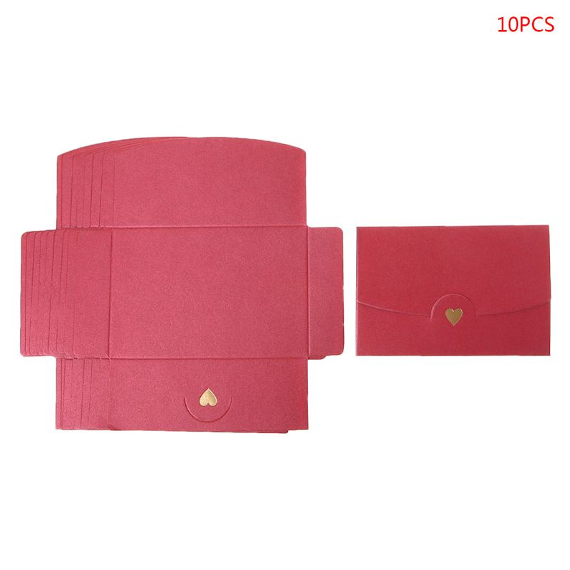 Set 10 Thiệp Mời Đám Cưới Hình Trái Tim