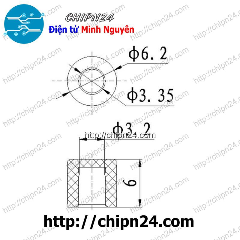 [10 CÁI] Nắp chụp nút nhấn vuông 6x6mm - [Chọn Màu]