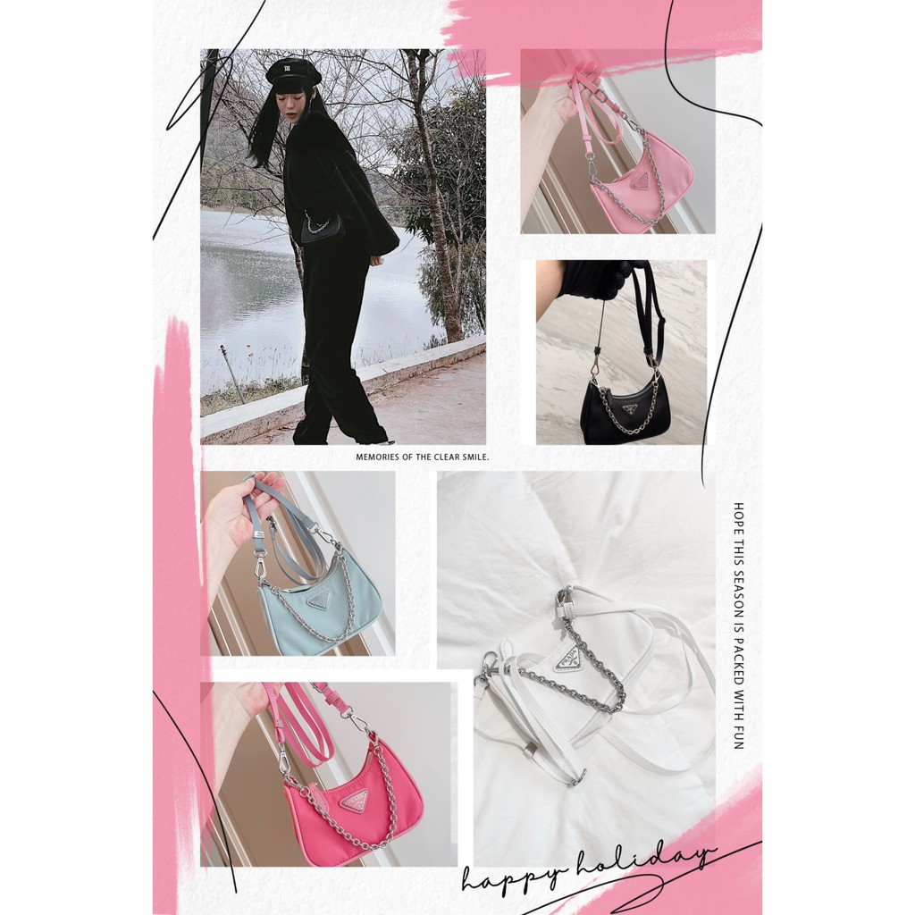 Túi Parada hồng - Túi parada dù - Túi Parada xanh - túi parada be