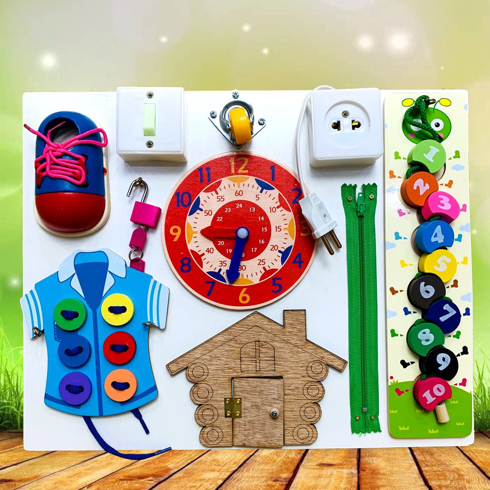 Bảng bận rộn Montessori Busy Board BR01 giúp bé phát triển toàn diện