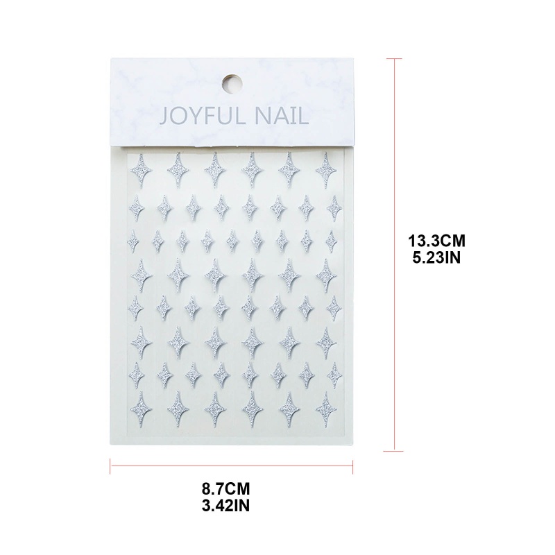 Giấy Foil 3D Ánh Bạc Lấp Lánh Dán Móng Nghệ Thuật