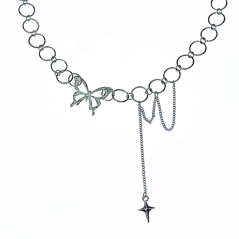 Dây Chuyền Hình Bướm Rỗng Phong Cách Hip Hop Thời Trang 19A1010